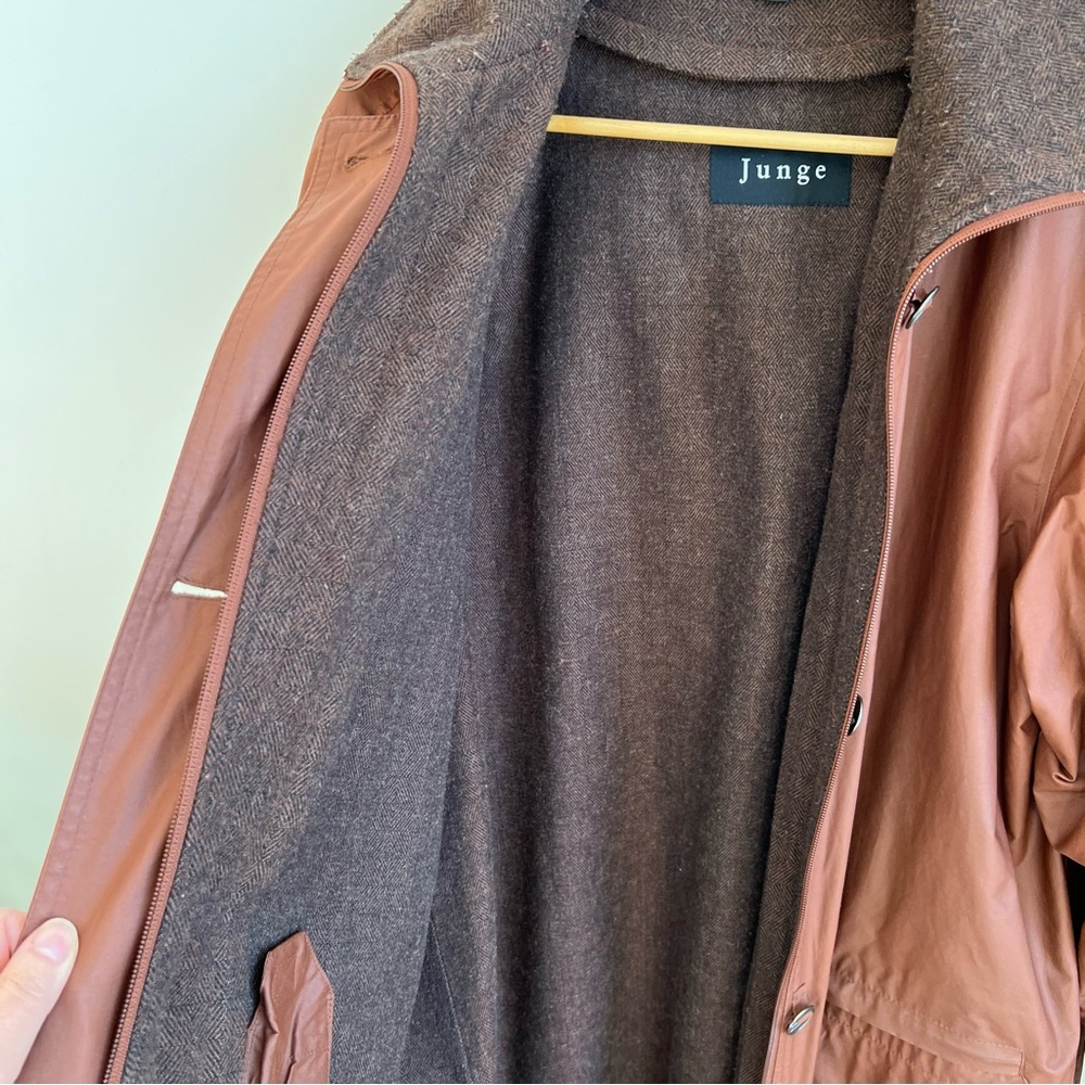Junge Rust Jacket Size XL With Hood Lined - Picture 6 of 16